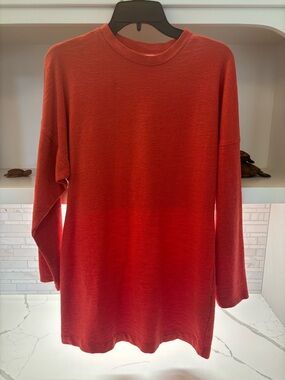 Free People Beach Magnolia Dolman Mini Long Sleeve Dress in Poppy Size S NWOT
